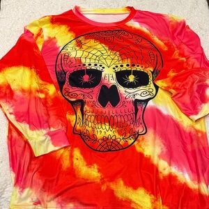 Skull Graphic Long Sleeve Shirt